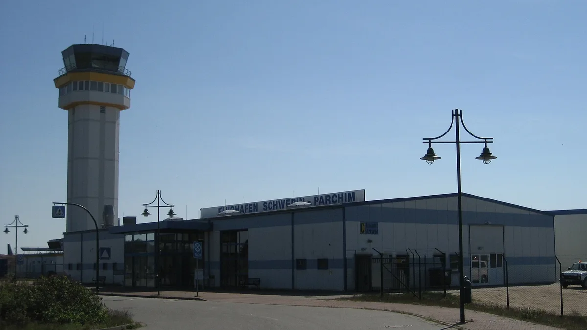 Schwerin-Parchim Airport in Germany