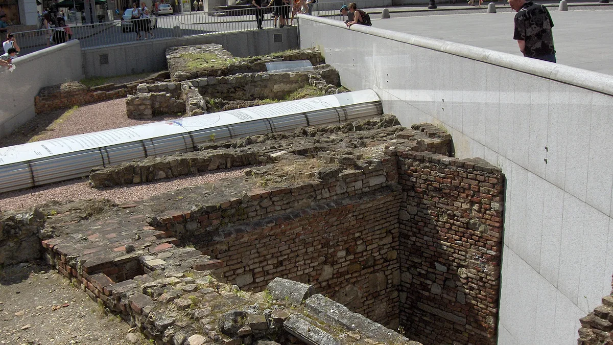 Vindobona Roman Ruins at Hoher Markt in Austria