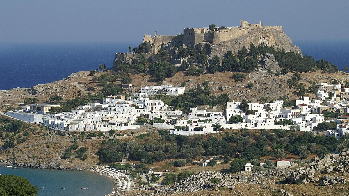 Acropolis of Lindos in Greece