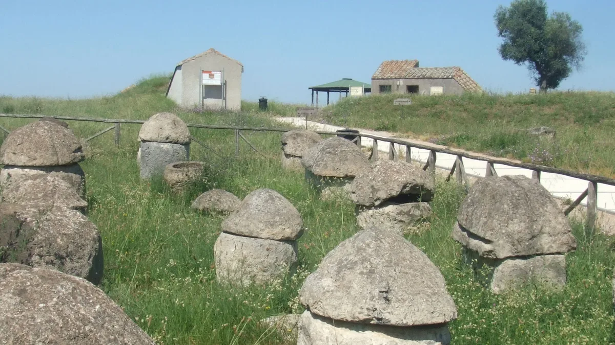 Necropolis of Monterozzi in Italy