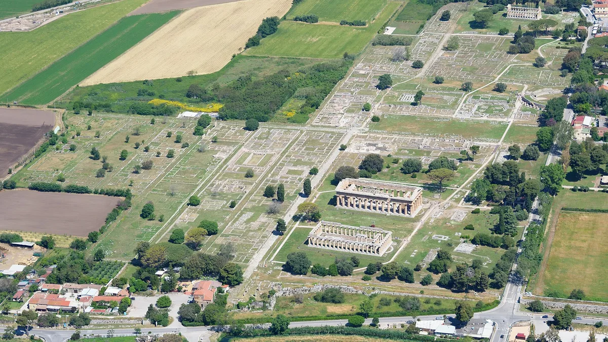 Archaeological Area of Paestum in Italy