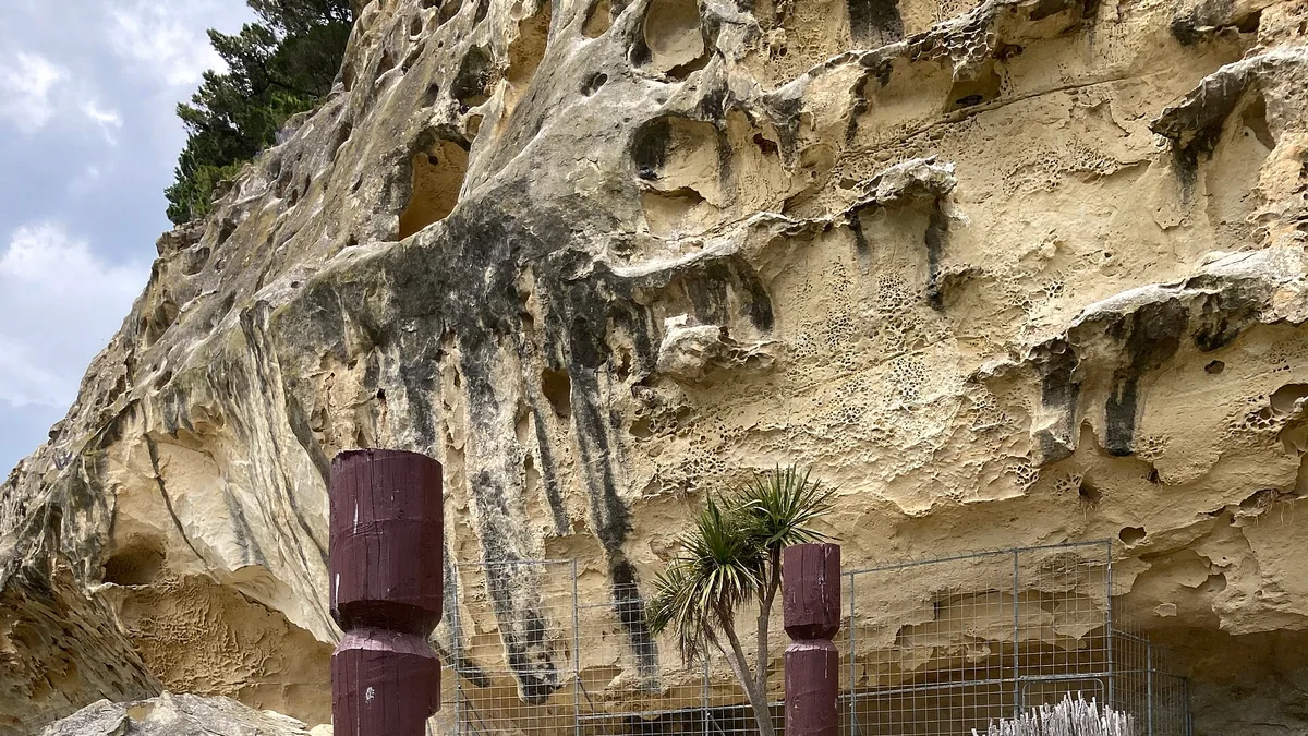 Takiroa Rock Art Shelter in New Zealand