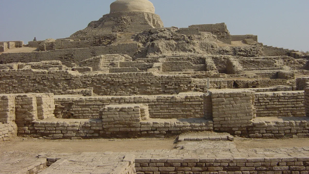 Archaeological Ruins at Moenjodaro in Pakistan