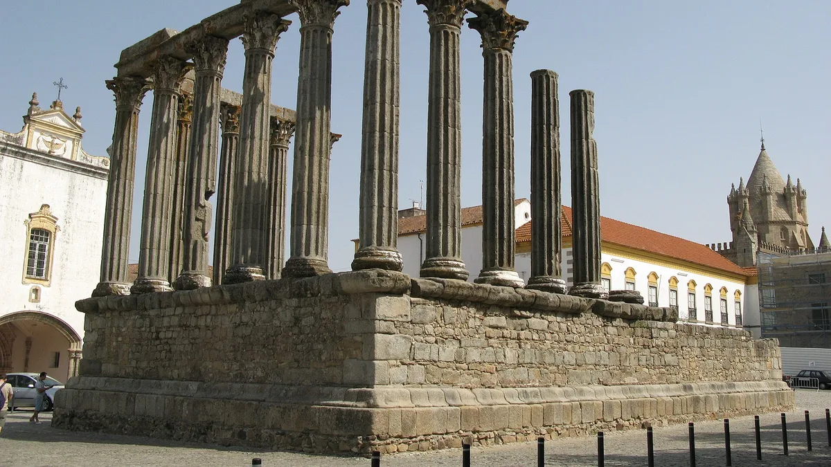 Roman Temple of Évora in Portugal