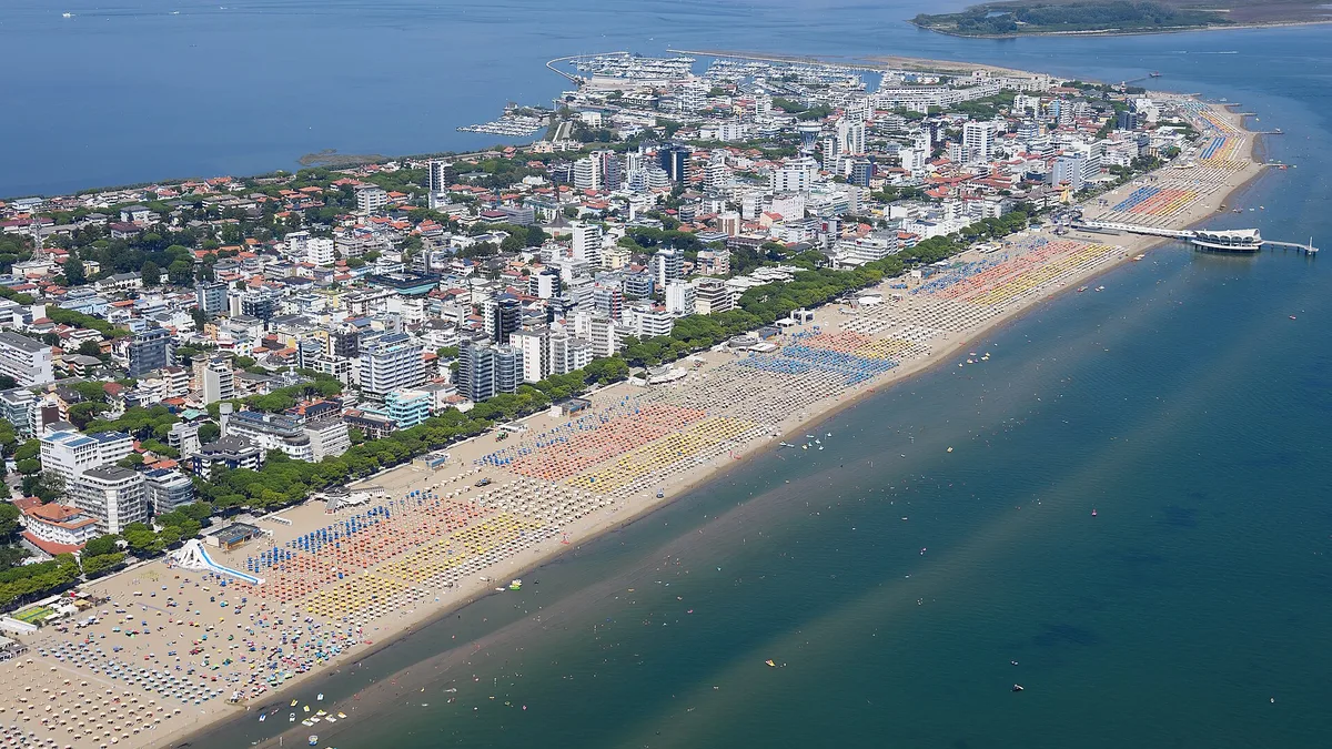 Lignano Sabbiadoro Beach in Italy