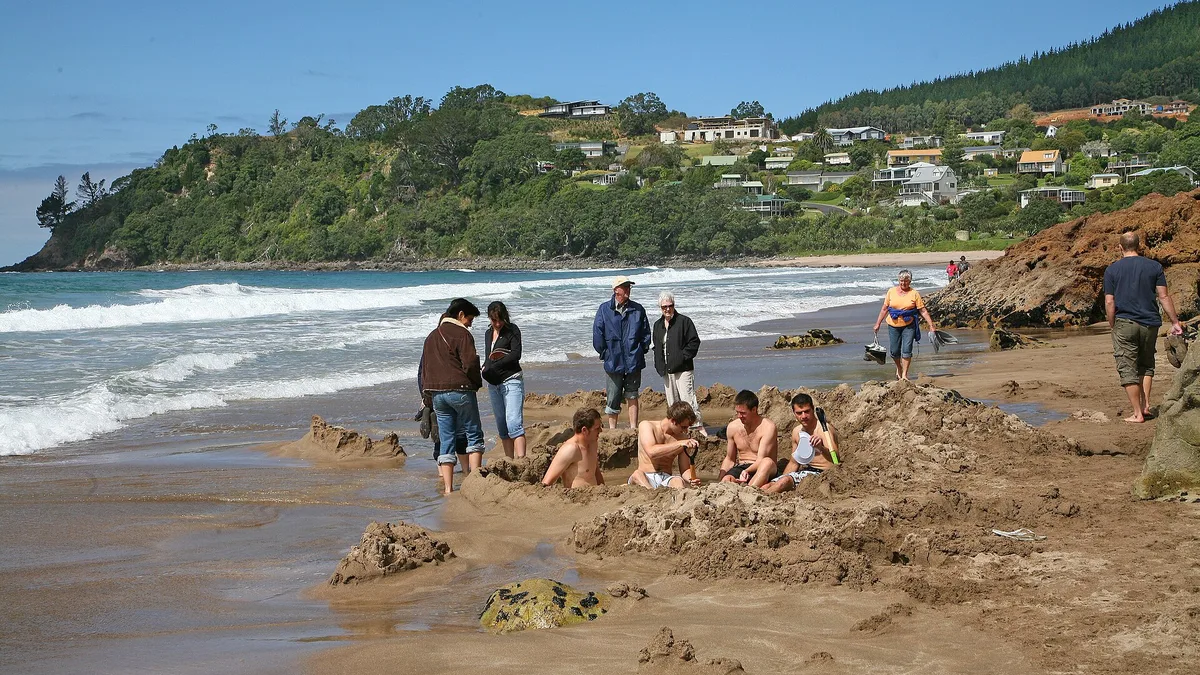 Hot Water Beach in New Zealand