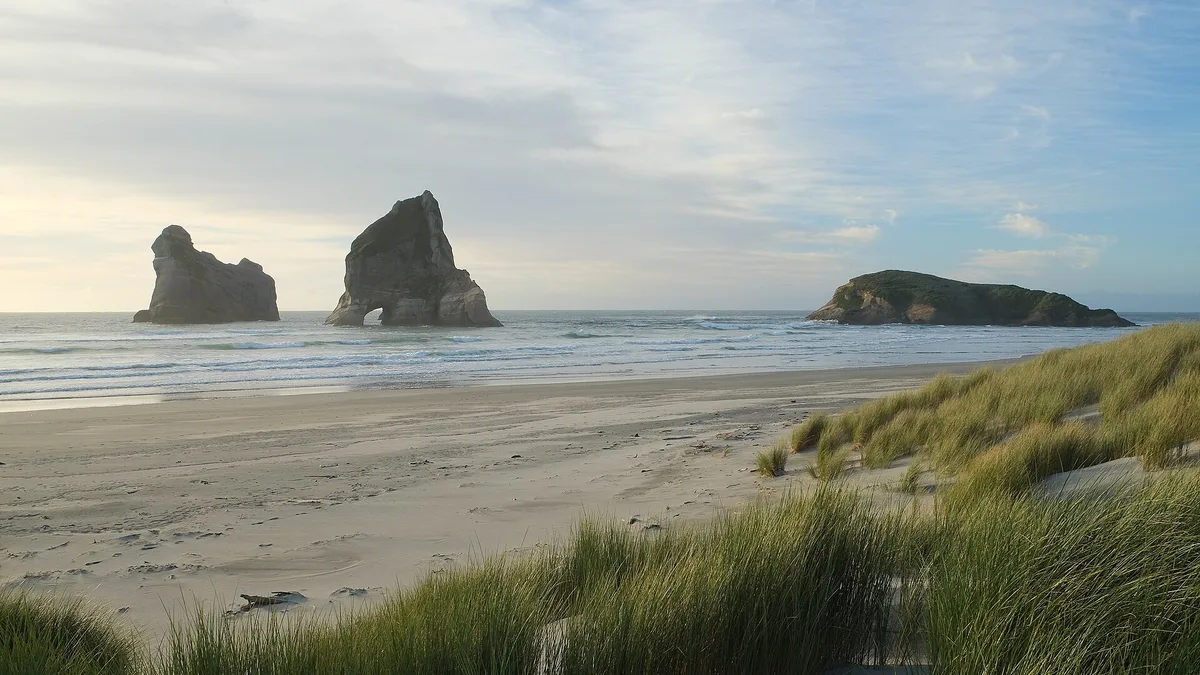 Wharariki Beach in New Zealand