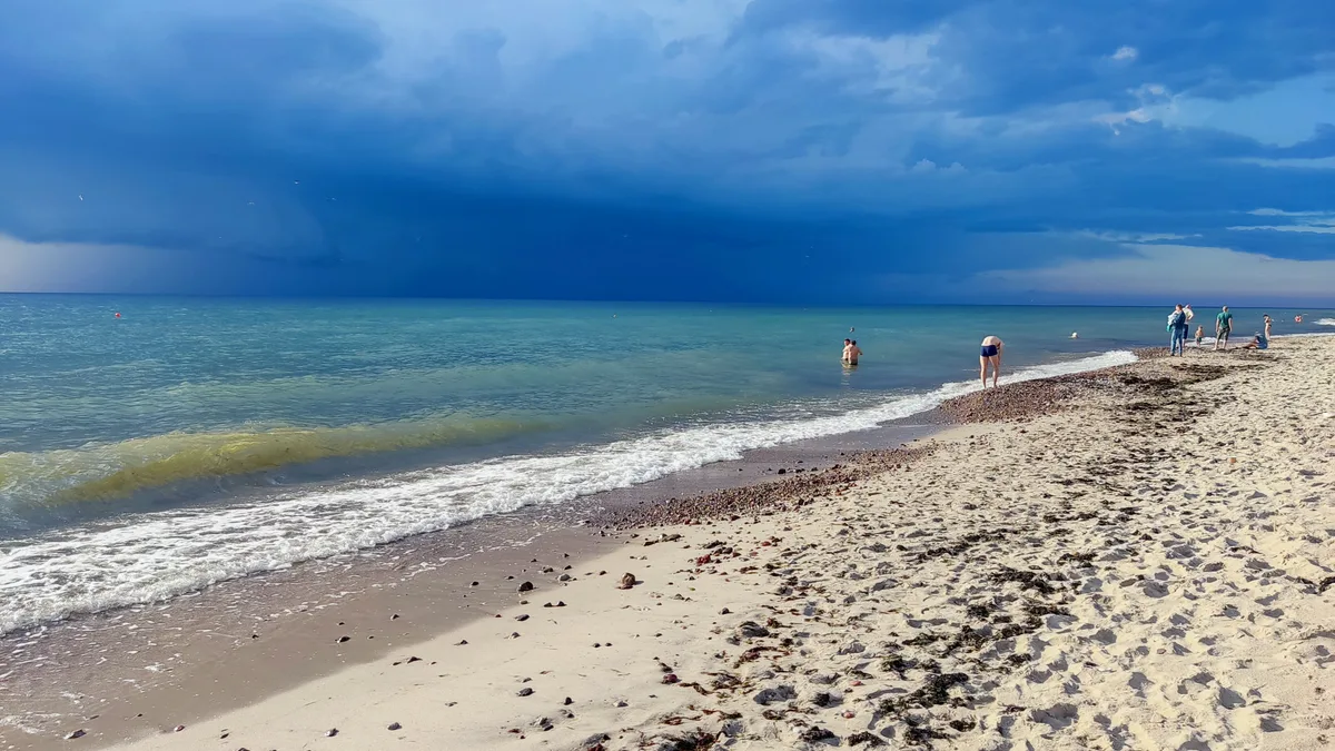 Yantarny Beach in Russia