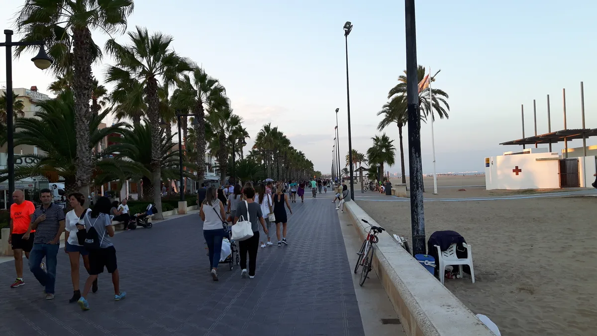 Malvarrosa Beach in Spain