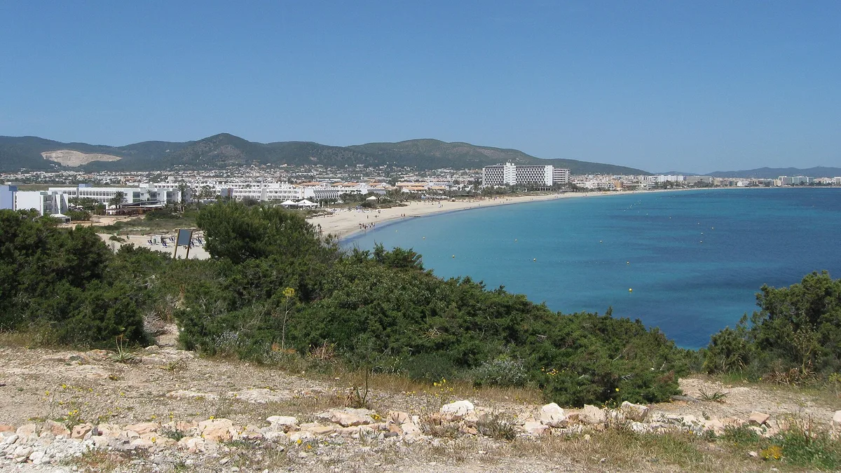 Playa d'en Bossa in Spain