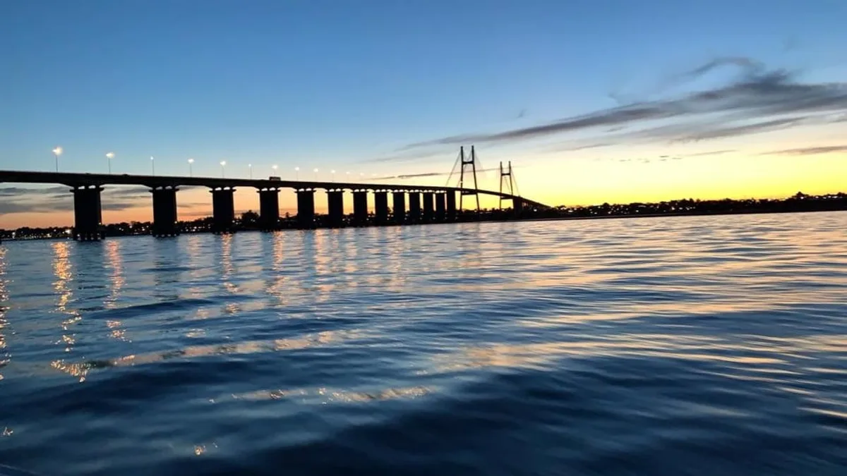 Rosario-Victoria Bridge in Argentina