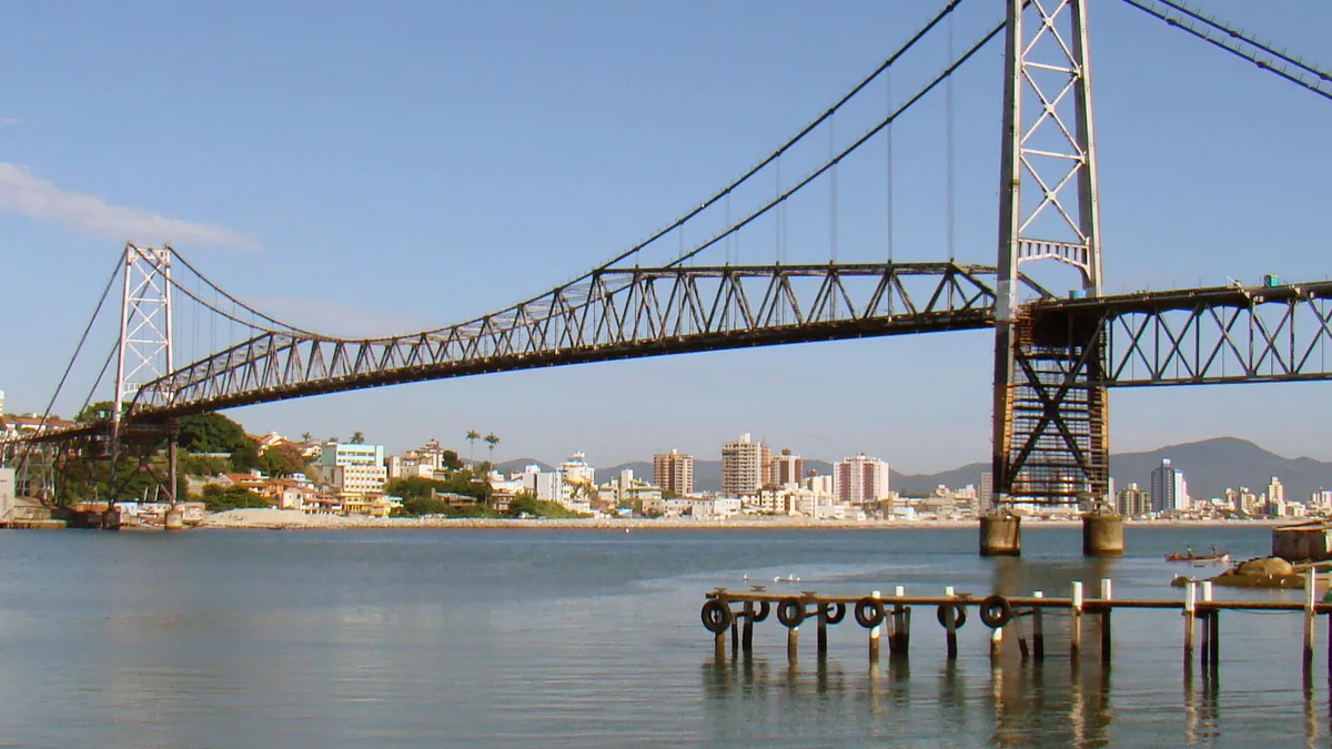 Hercílio Luz Bridge in Brazil