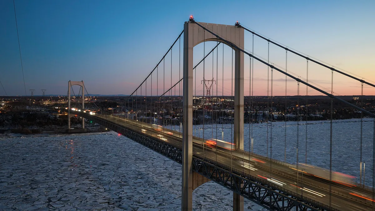 Pierre Laporte Bridge in Canada