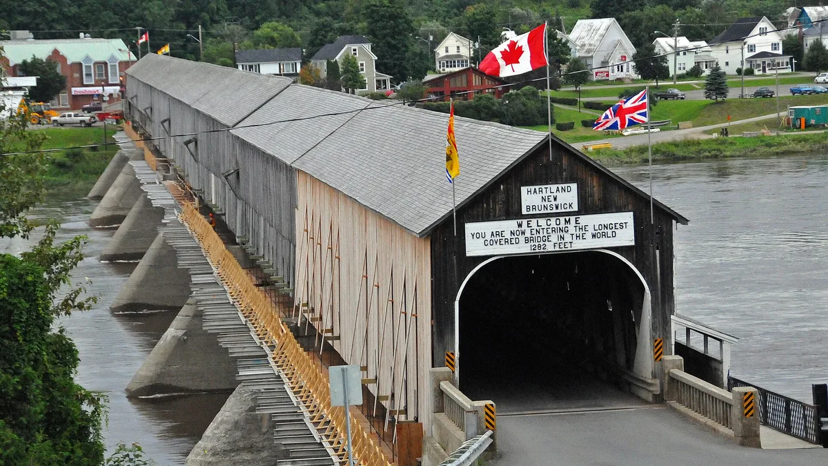 Hartland Covered Bridge in Canada