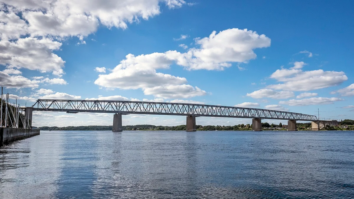 Old Little Belt Bridge in Denmark
