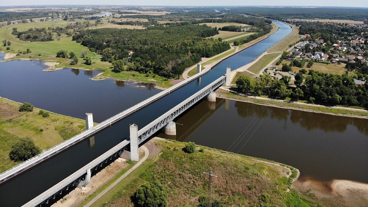 Magdeburg Water Bridge in Germany