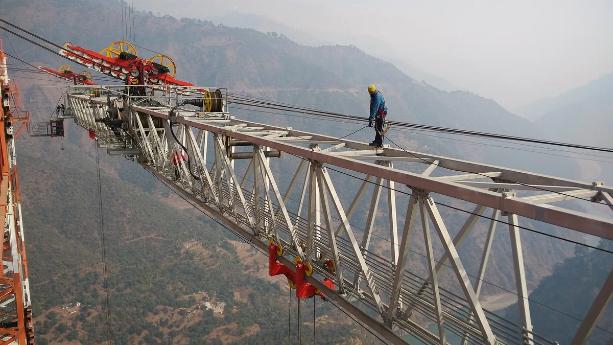 Chenab Rail Bridge in India