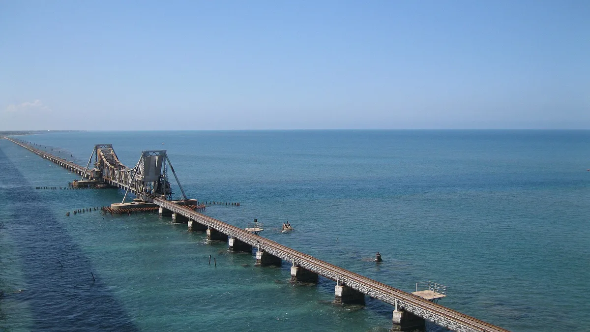 Pamban Bridge in India
