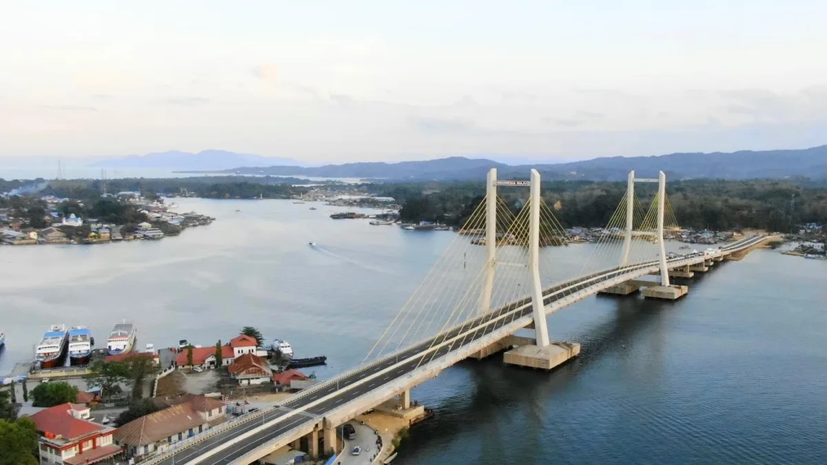 Teluk Kendari Bridge in Indonesia