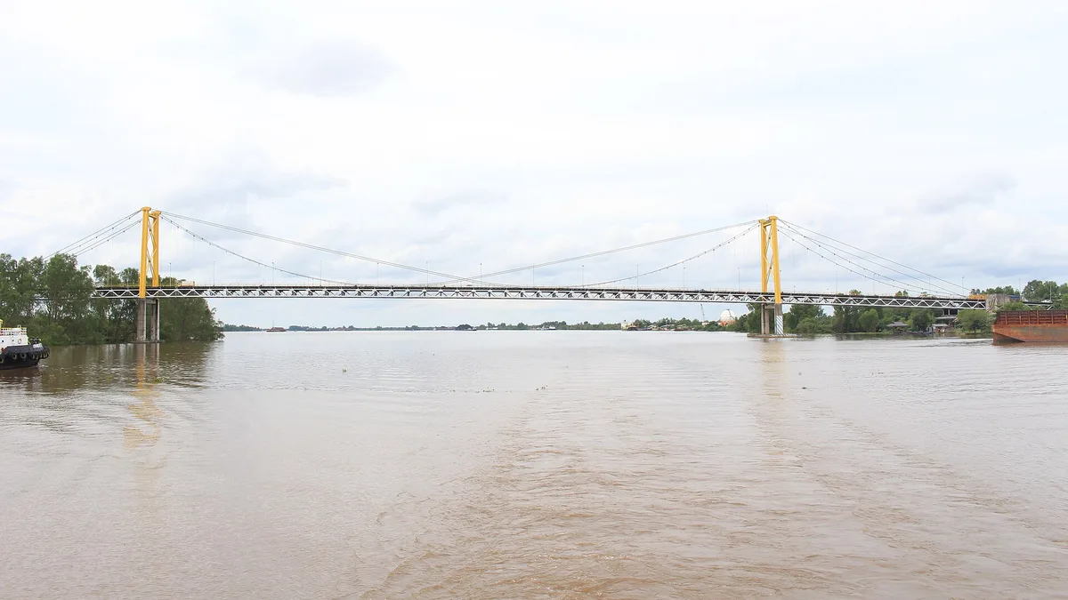 Barito Bridge in Indonesia