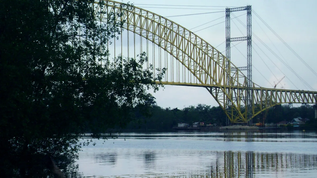 Teluk Mesjid Bridge in Indonesia