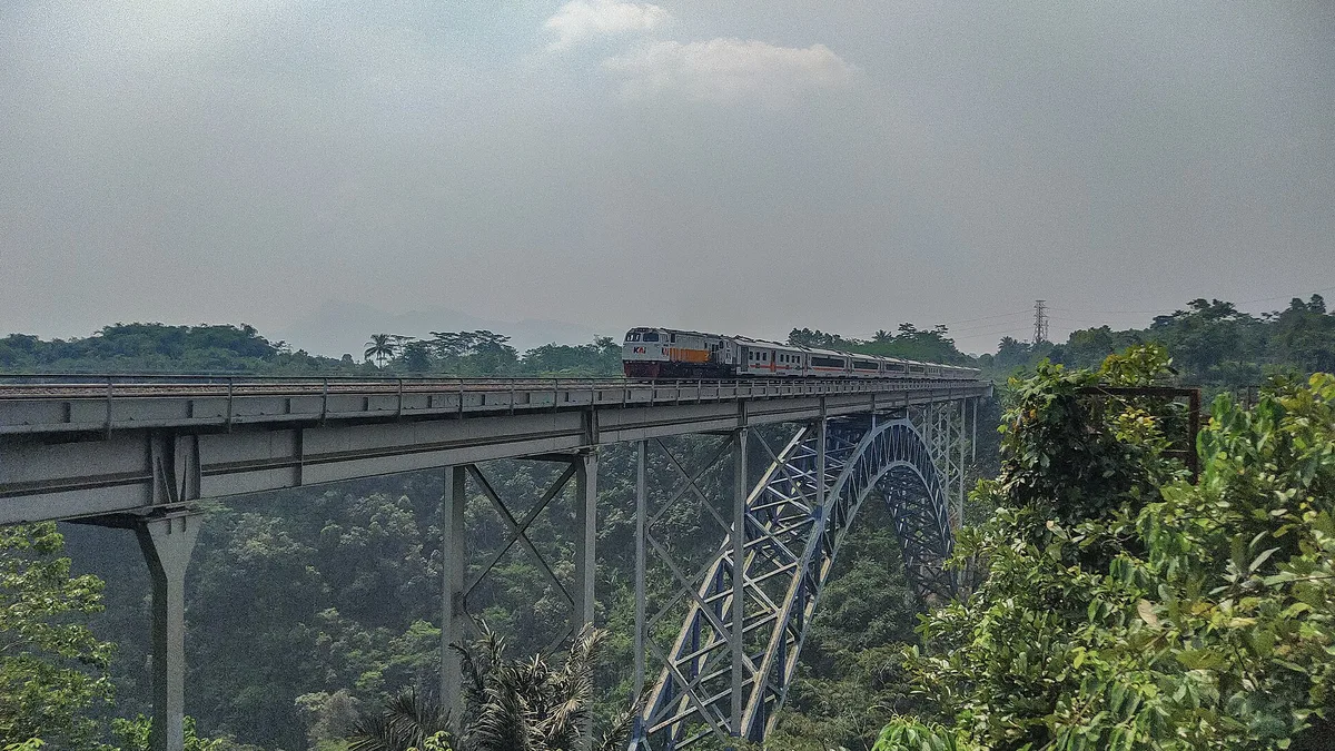 Cisomang Railway Bridge in Indonesia