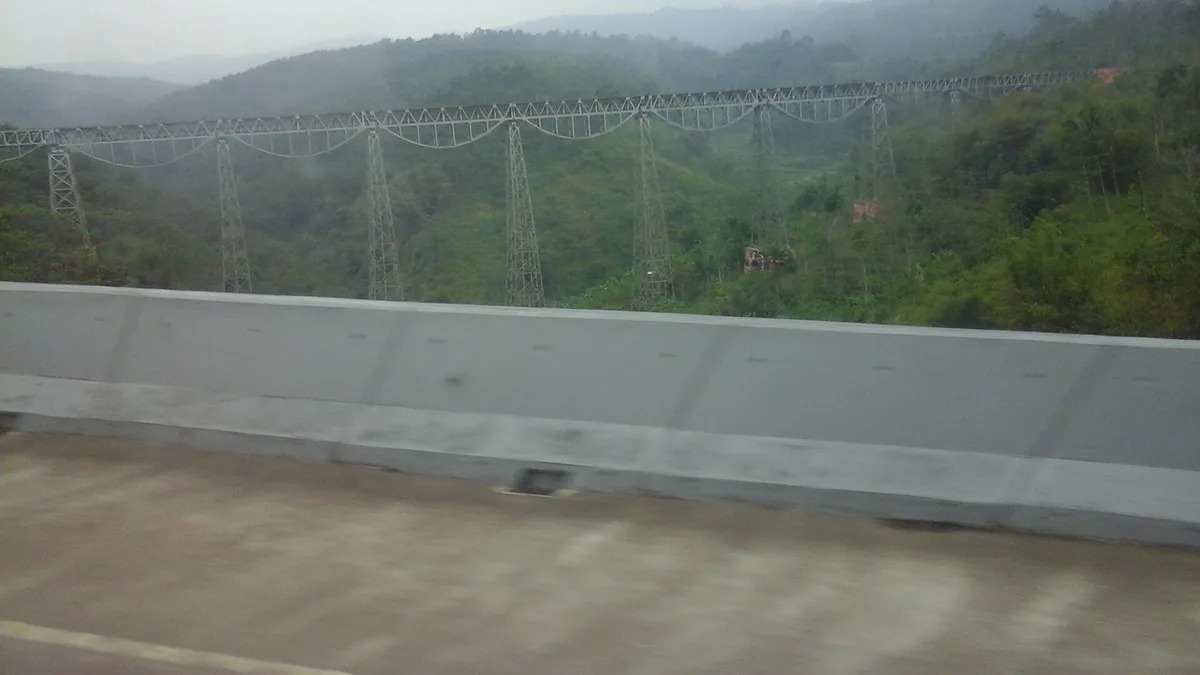 Cikubang Railway Bridge in Indonesia