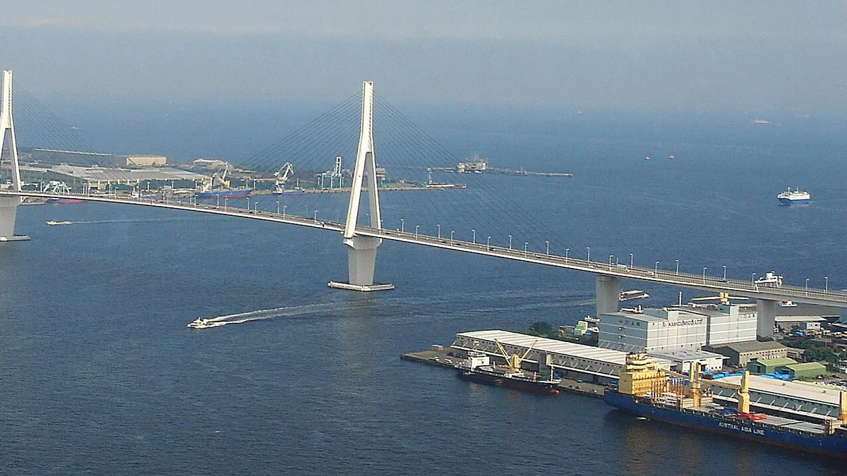 Tsurumi Tsubasa Bridge in Japan