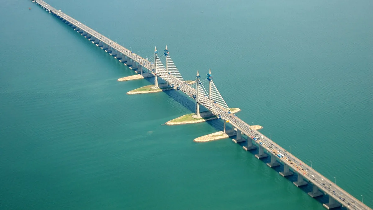 Penang Bridge in Malaysia