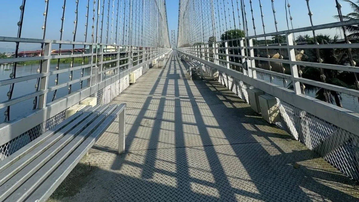 Satok Suspension Bridge in Malaysia
