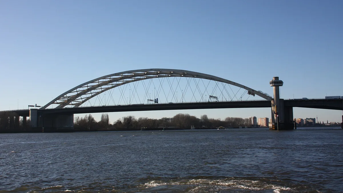 Van Brienenoord Bridge in Netherlands
