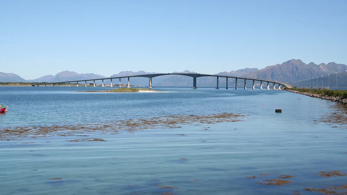 Hadsel Bridge in Norway