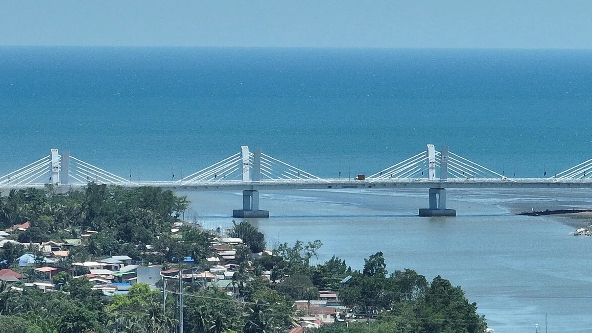 Bucana Bridge in Philippines