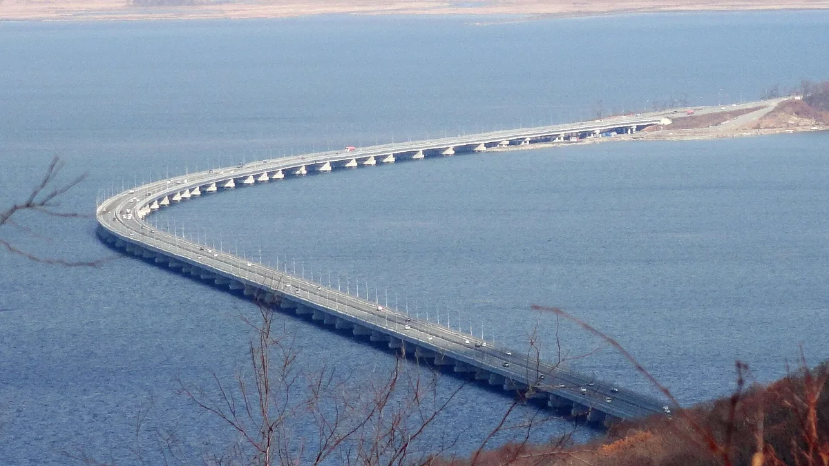 Amur Bay Bridge in Russia