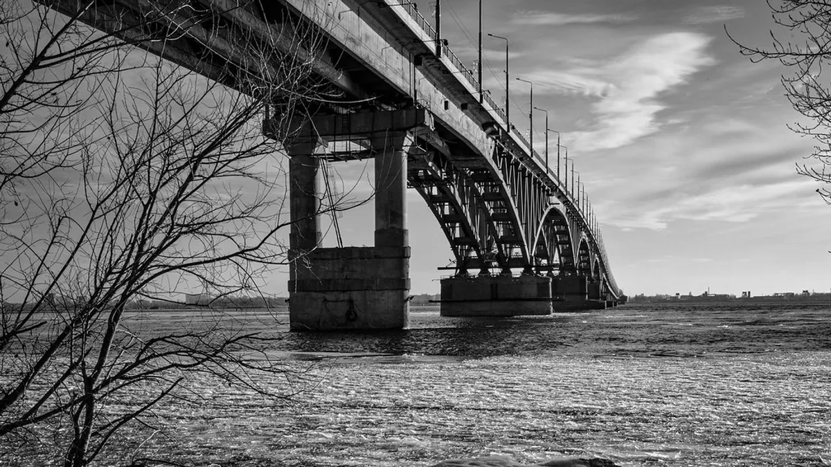Volga Bridge in Russia