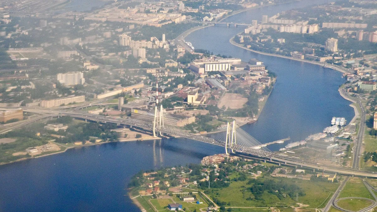Bolshoy Obukhovsky Bridge in Russia