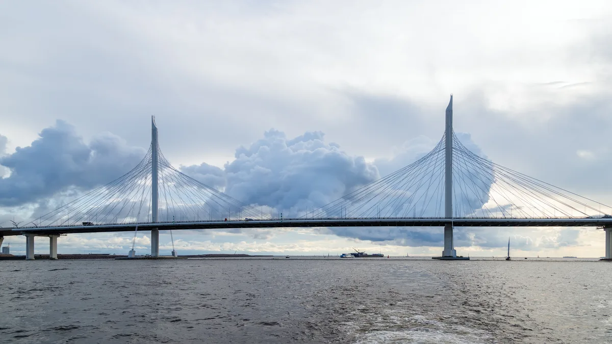 Petrovsky Fairway Bridge in Russia