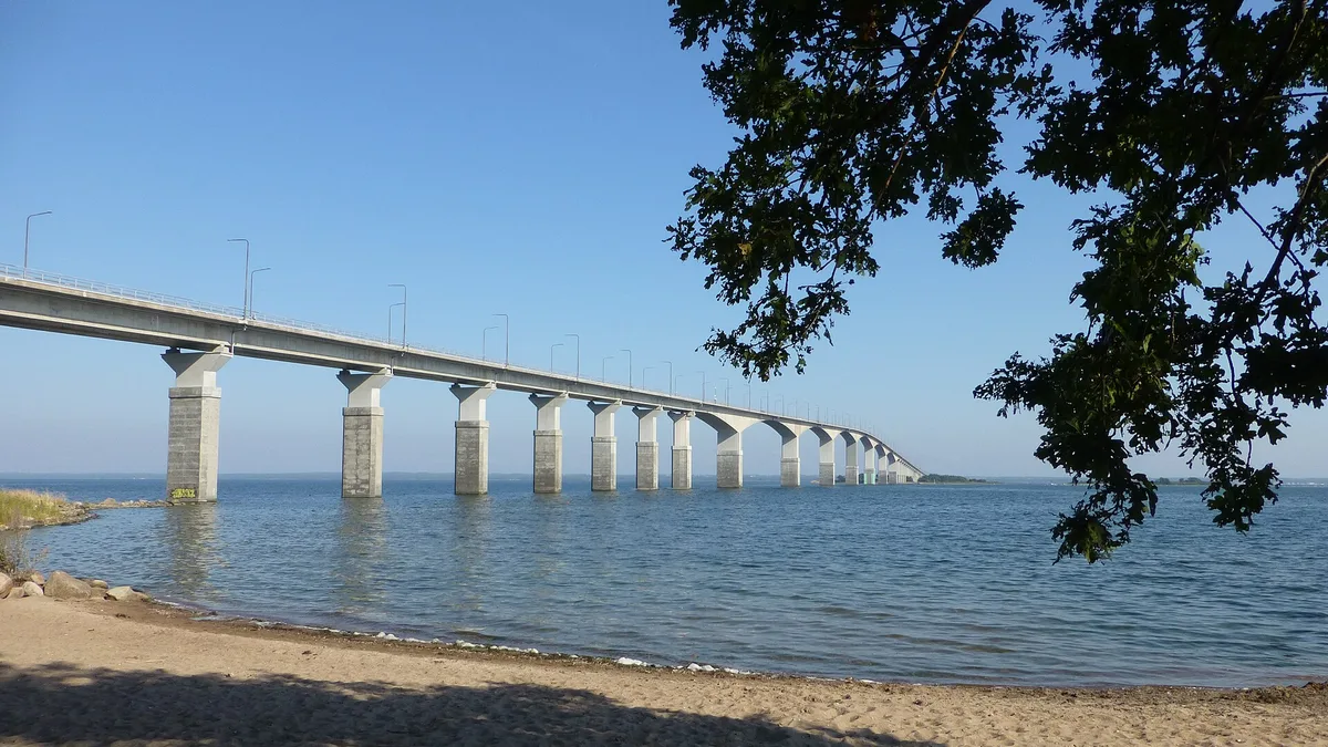 Öland Bridge in Sweden