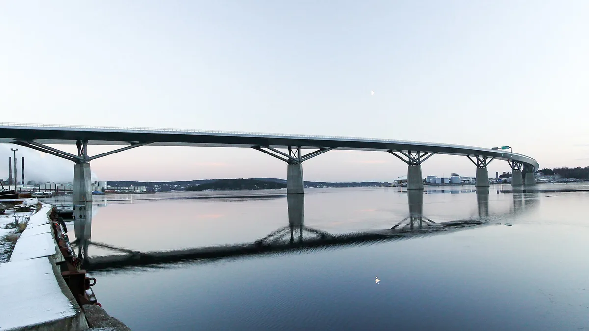 Sundsvall Bridge in Sweden