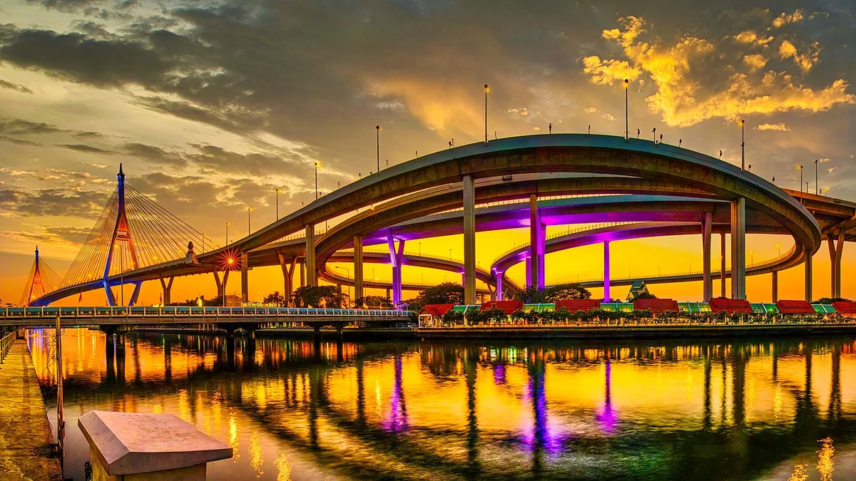 Bhumibol Bridge in Thailand