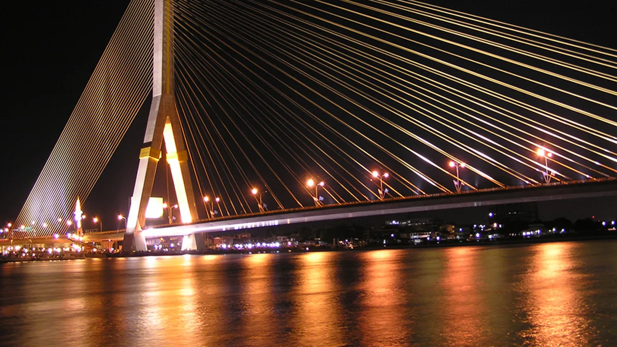 Rama VIII Bridge in Thailand