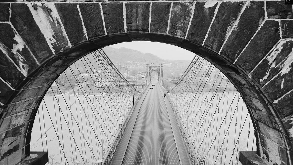 Wheeling Suspension Bridge in United States