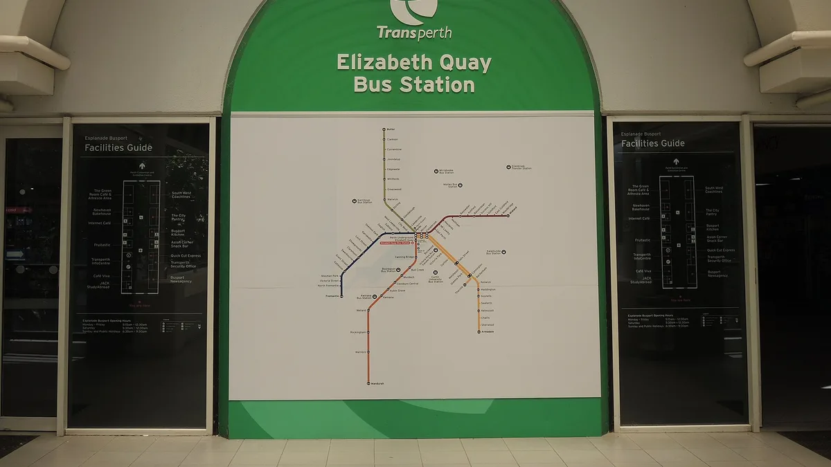 Elizabeth Quay Bus Station in Australia