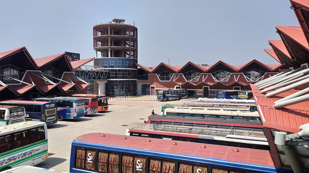 Kadamtali Bus Terminal in Bangladesh