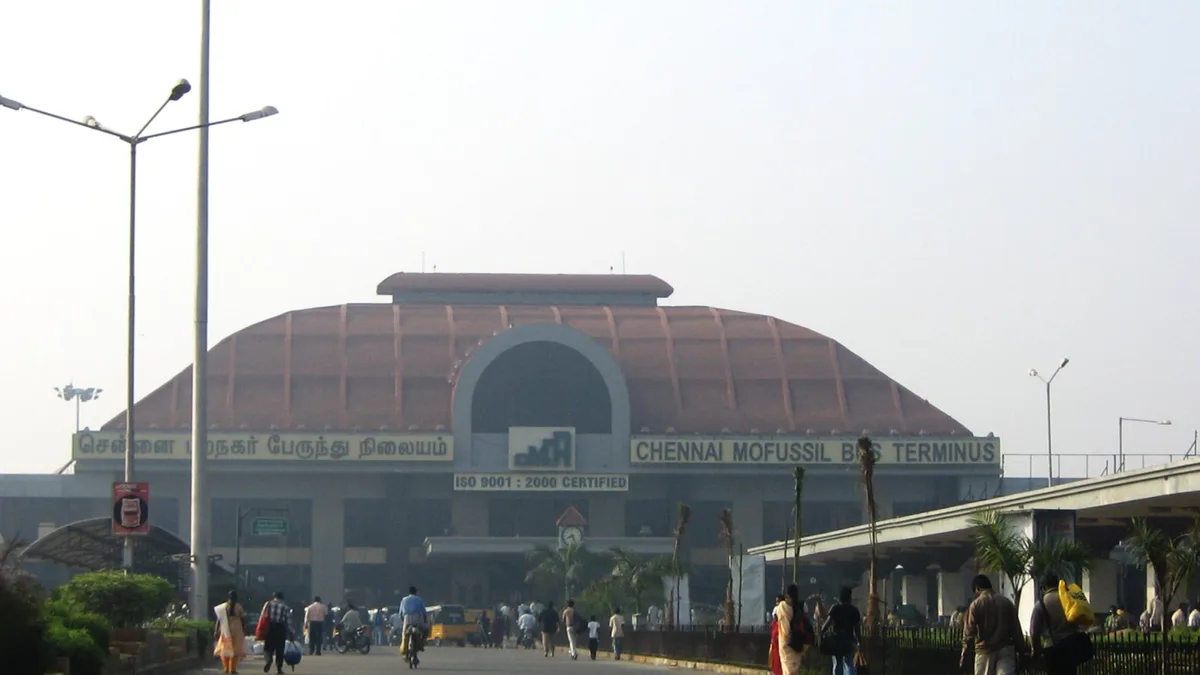 Chennai Mofussil Bus Terminus in India
