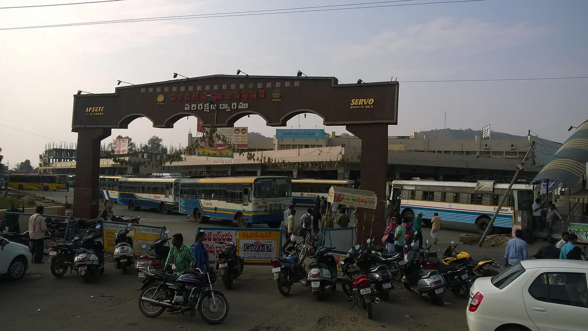 Pandit Nehru Bus Station in India