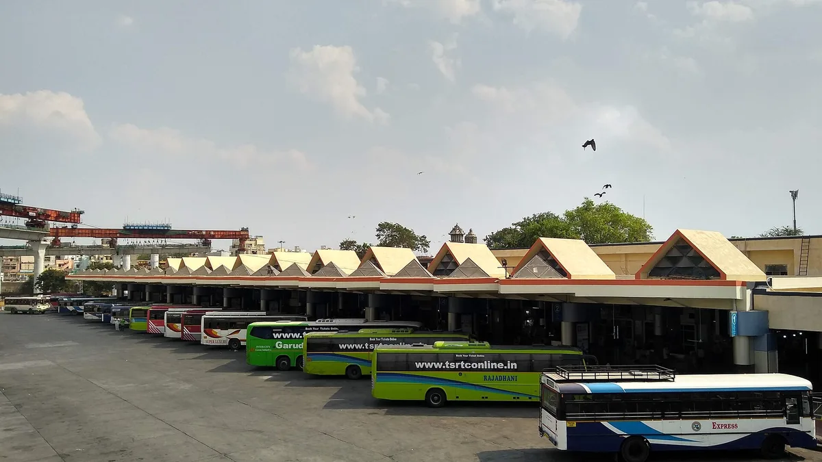 Mahatma Gandhi Bus Station in India