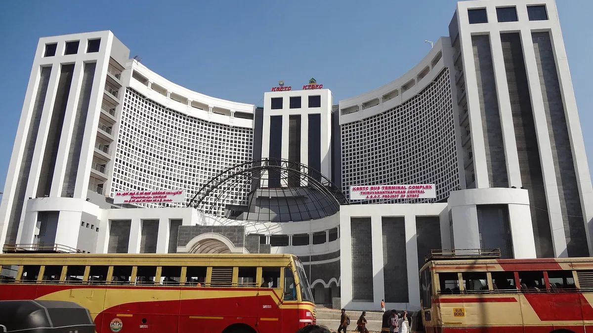 Central Bus Station Thiruvananthapuram in India