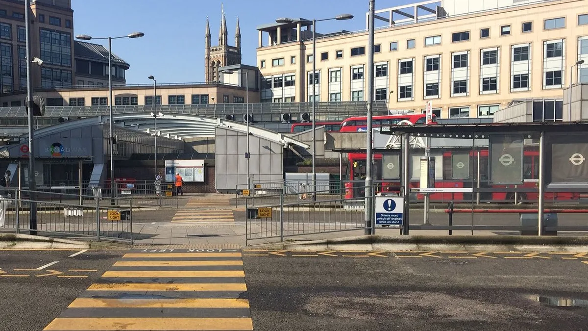 Hammersmith Bus Station in United Kingdom