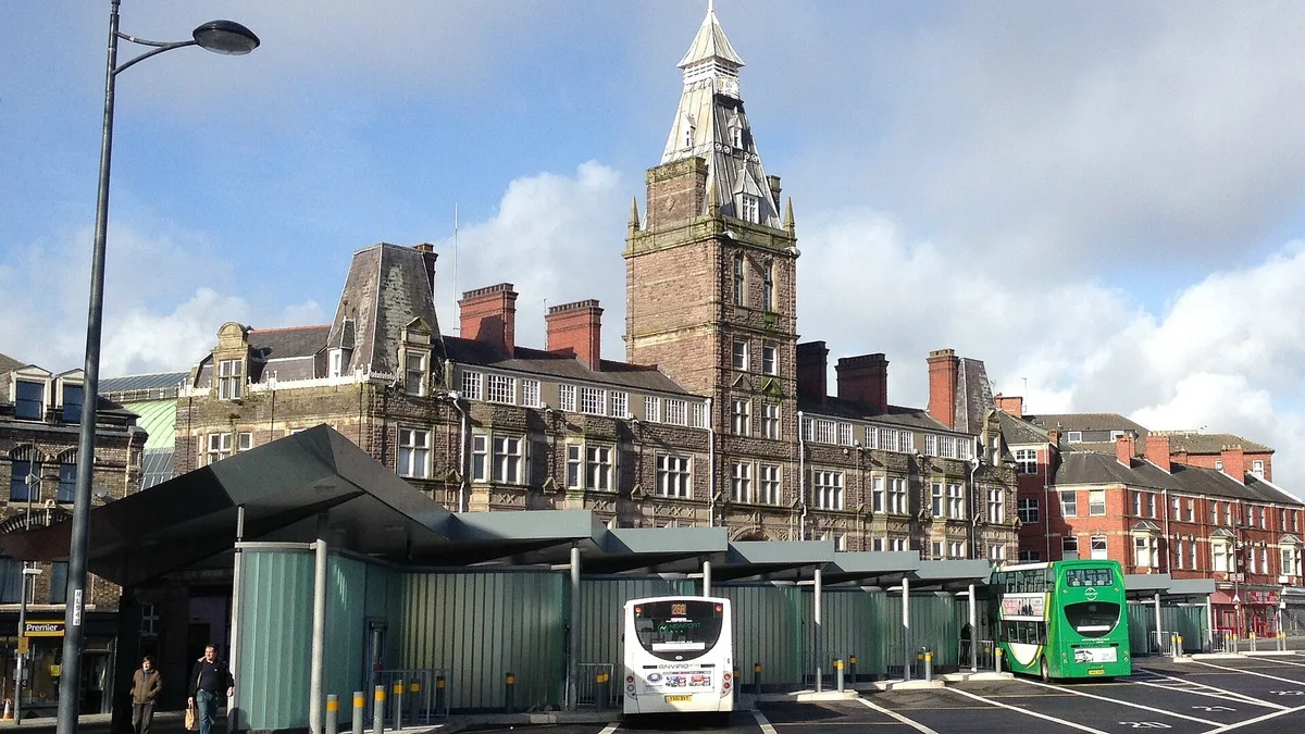 Newport Bus Station in United Kingdom